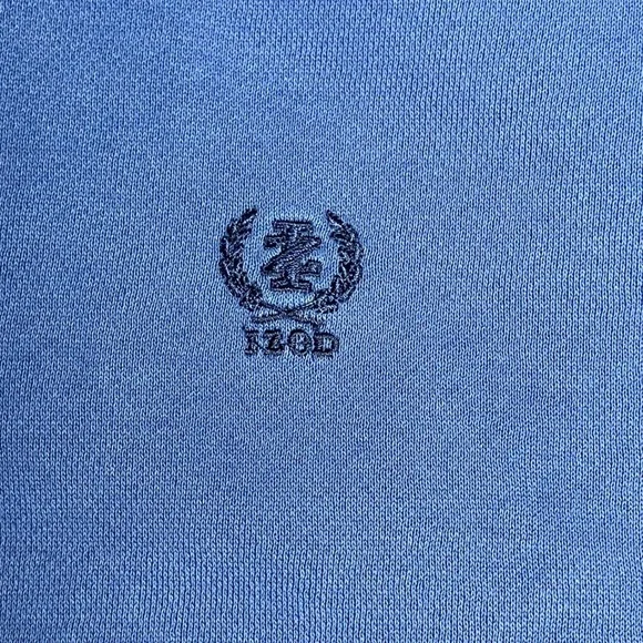 IZOD Mens XXL Blue Quarter Zip Fleece Pullover Mock Neck Pullover Sweater - Picture 3 of 8